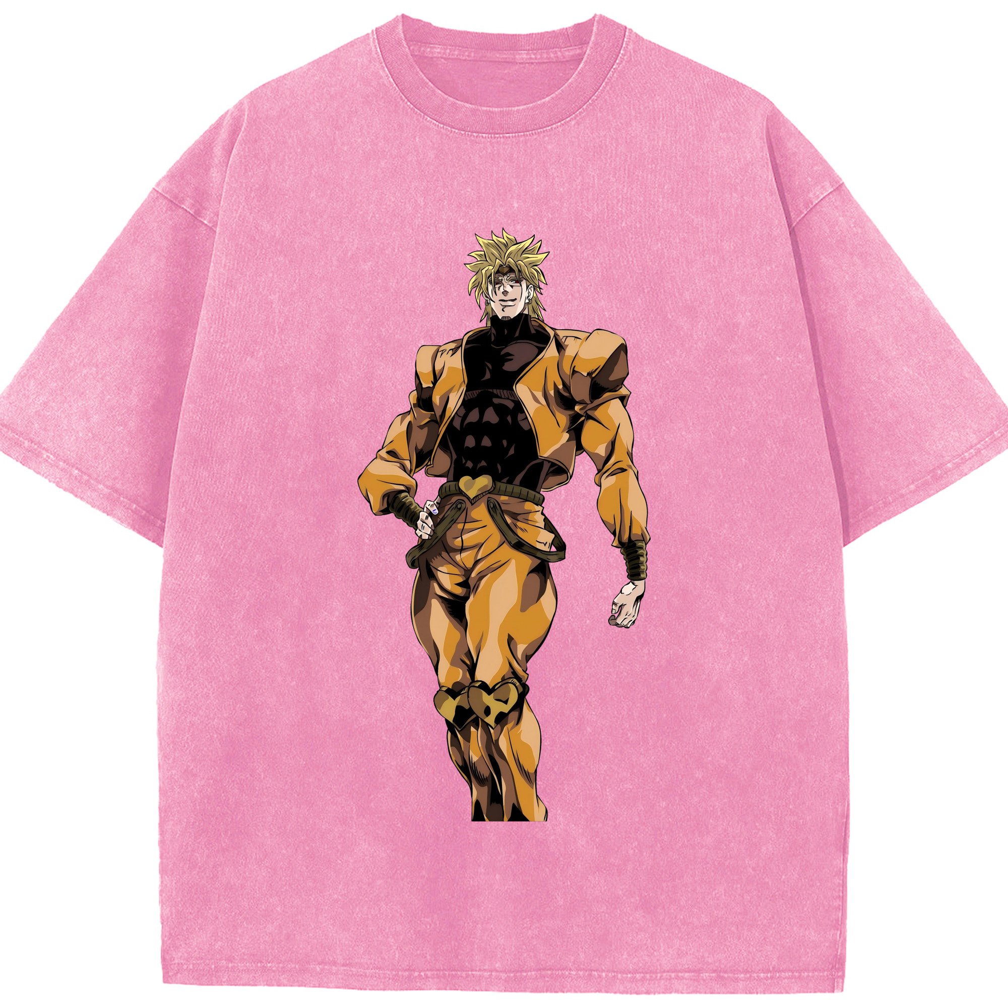 （画像用） ジョジョの奇妙な冒険 ディオ?ブランドー JoJo's Bizarre Adventure Dio Brando 綿100% ヴィンテージ風 半袖Tシャツ（フロントプリント）